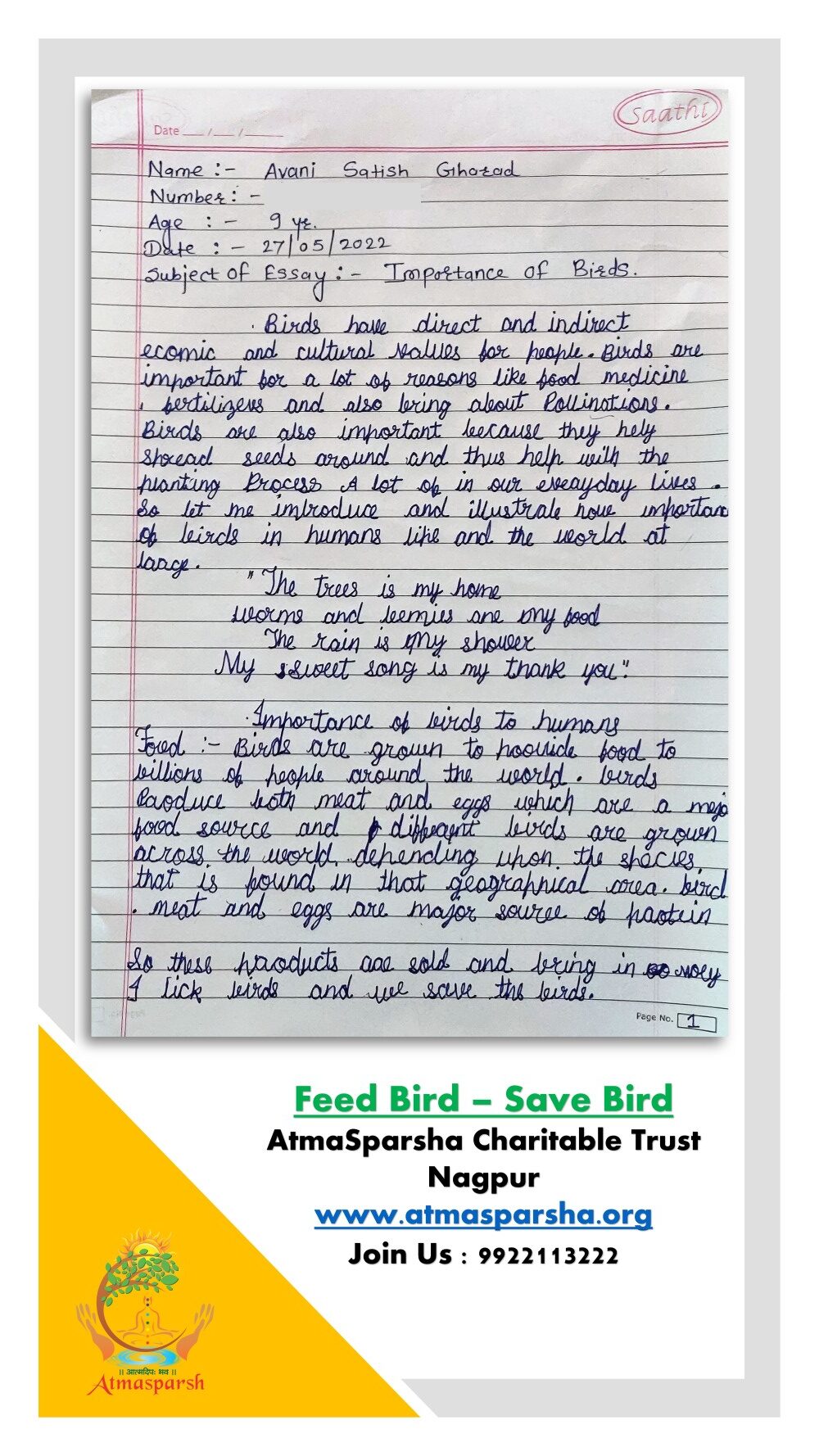 Save Bird Atmasparsha charitable Trust